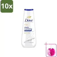 Dove 10 x Douchecrème - Deeply Nourishing - 600 ml - Bulkverpakking - Douchegel - Douchemop - Huidverzorging