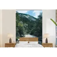 MuchoWow Behang - Fotobehang De woeste Soca Rivier in de Tolmin kloof in het Nationaal park Triglav - Breedte 155 cm x hoogte 240 cm