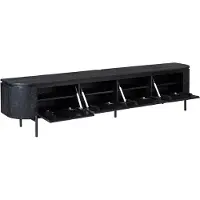Starfurn Zwevend TV-meubel Excellent Mangohout Zwart 240cm