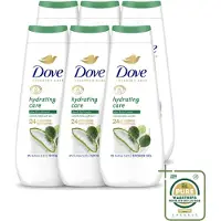 Dove 6 x Douchecrème - Hydrating Care - Aloe Vera - 400 ml - Wasstrips - Douchegel - Hydraterende Douchegel - Droge Huid - Douchegel Voor Droge Huid - Douchegel Met Aloë Vera