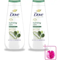 Dove 2 x Douchecrème - Hydrating Care - Aloe Vera - 400 ml - Bulkverpakking - Douchecrème - Douchemop - Hydraterende douchegel