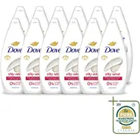 Dove 12 x Douchecrème - Silky Velvet - 720 ml - Wasstrips - Douchegel - Zijdezachte Huid - Droge Huid Verzorging - Mild Reinigen - Huid Verzorging