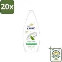 Dove 20 x Douchecrème - Fresh Care - 720 ml - Wasstrips - Douchecrème - Huid Verzorging - Zachte Huid - Hydraterende Douchegel - Droge Huid