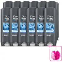 Dove 12 x Men+Care Douchegel - Cool Fresh - 250 ml - Bulkverpakking - Douchegel voor mannen - Douchemop - Hydraterende douchegel