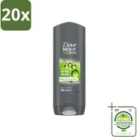 Dove 20 x Men+Care Douchegel - Extra Fresh - 250 ml - Grootverpakking - Vaatwasstrips - Douchegel Voor Mannen - Frisse Geur - Huidverzorging - Uitdroging Voorkomen - MICROMOISTURE Technologie