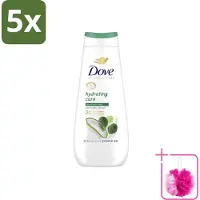 Dove 5 x Douchecrème - Hydrating Care - Aloe Vera - 400 ml - Bulkverpakking - Douchecrème - Douchemop - Hydraterende douchegel