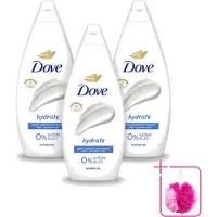 Dove 3 x Douchecrème - Hydrate - 720 ml - Bulkverpakking - Hydratatie - Douchemop - Droge huid