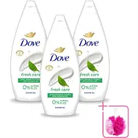 Dove 3 x Douchecrème - Fresh Care - 720 ml - Bulkverpakking - Douchecrème - Douchemop - Huid verzorging