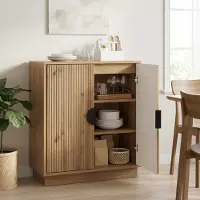 vidaXL Dressoir VENRAY Artisanaal eiken 66 x 33 x 77,5 cm Bewerkt hout