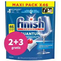 Finish 2+3 gratis: Quantum Vaatwastabletten Citroen 46 stuks
