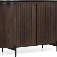 Nest of Nora Mangohouten dressoir Besa - 115x80x40 cm - Donkerbruin