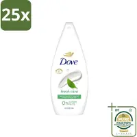 Dove 25 x Douchecrème - Fresh Care - 720 ml - Wasstrips - Douchecrème - Huid Verzorging - Zachte Huid - Hydraterende Douchegel - Droge Huid