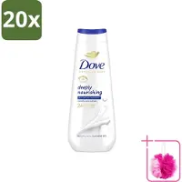 Dove 20 x Douchecrème - Deeply Nourishing - 600 ml - Bulkverpakking - Douchegel - Douchemop - Huidverzorging