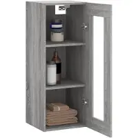 vidaXL Bovenkast 34,5x34x90 cm grijs sonoma eikenkleurig