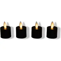 Annas collection Extension Set 4 Rechargeable Black Tealight Moving Flame Anna's Collection