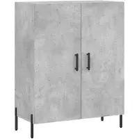 vidaXL Hoge kast 69,5x34x180 cm bewerkt hout betongrijs
