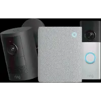 Ring Outdoor Camera Batterij 2e Generatie Zwart + Battery Video Doorbell 2K Plus + Chime 3e Generatie
