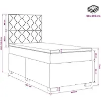 vidaXL Boxspringbed met matras Donkergroen 100 x 200 cm Fluweel