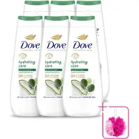 Dove 6 x Douchecrème - Hydrating Care - Aloe Vera - 400 ml - Bulkverpakking - Douchecrème - Douchemop - Hydraterende douchegel