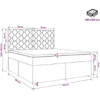 vidaXL Boxspringbed met matras met hoofdeinde Blauw 180 x 200 cm Stof