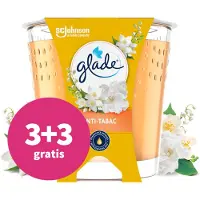 Glade 3+3 gratis: Geurkaars Anti Tabac 100% Raapzaadwax 112 gr