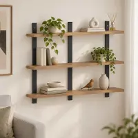 vidaXL Wandplank Artisanaal eiken 79.5 x 13.5 x 58 cm Bewerkt hout
