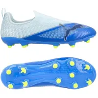Puma Ultra 7 Match Veterloze Gras / Kunstgras Voetbalschoenen (MG) Kids Lichtblauw Blauw Lime