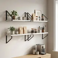 vidaXL Wandplanken 4 st Wit 40 x 16 x 15,5 cm