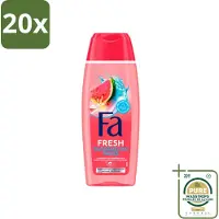 Fa 20 x – Douchegel – Watermelon Waves – 250 ml - Wasstrips - Douchegel - Tropische Geur - Hydraterende Douchegel - Douchegel Voor Huid - Douchegel Voor Exotische Geur
