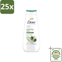 Dove 25 x Douchecrème - Hydrating Care - Aloe Vera - 400 ml - Wasstrips - Douchegel - Hydraterende Douchegel - Droge Huid - Douchegel Voor Droge Huid - Douchegel Met Aloë Vera