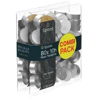 Spaas 2x Theelichten Maxi Wit 10 Branduren 40 stuks