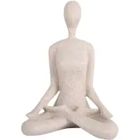 PT Living Decoratie Statue Open Lotus Light Grey