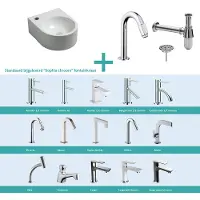 Wiesbaden FonteinPack Erato Keramiek 34x27 cm Chroom (Keuze uit 20 kranen)