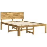 vidaXL Tweepersoonsbed met hoofdbord ROSTOCK Witgewassen 120 x 190 cm