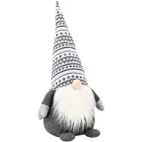 vidaXL Kerstkabouter Grijs 45 cm Polyester