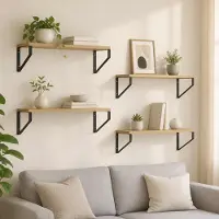 vidaXL Wandplanken 4 st Sonoma Eiken 50 x 16 x 15,5 cm