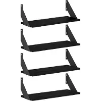 vidaXL Wandplanken 4 st Zwart eiken 50 x 20 x 17 cm