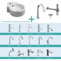 Wiesbaden FonteinPack Atlas Keramische 44x28 cm Chroom (Keuze uit 20 kranen)