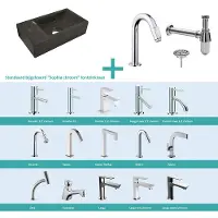 Wiesbaden Fonteinpack natuursteen links 36x18x9 cm