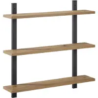 vidaXL Wandplank Artisanaal eiken 60.5 x 13.5 x 58.5 cm Bewerkt hout