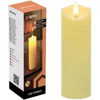 Ruhhy Sfeervolle LED kaars 17x5 cm met realistisch flikkerend warm wit licht, veilig IP20 voor binnen en decoratie