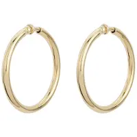 Traveller creool/oorclips - 45 mm - 22ct verguld - #155052
