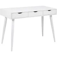 MSZ Design Rechthoekig Bureau Neptun Wit Ruw Melamine