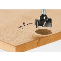 Festool HW S8 D35 beslagboor 35 x 54,5 x 8 mm ( 491077 ) voor bovenfrees OF 900, OF 1000, OF 1010, OF 1010 R, OF 1400, OF 2000, OF 2200