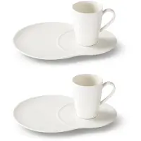 Villeroy & boch VIVO by Villeroy &amp; Boch Group Voice Basic mok en schotel - 4 stuks