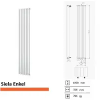 Boss & Wessing Handdoekradiator BWS Siela Enkel 1800 x 318 mm