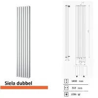 Boss & Wessing Handdoekradiator BWS Siela Dubbel 1800 x 318 mm