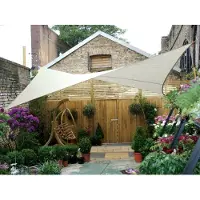 Perel Schaduwdoek vierkant | | 3.6 x 3.6 meter (Waterafstotend, Crème)