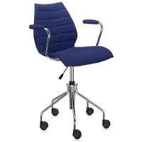 Kartell Maui Soft Trevira Draaifauteuil Trevira Blue