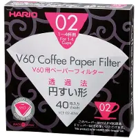 Hario V60 Filterpapier - 02 Size - 40 stuks - Wit